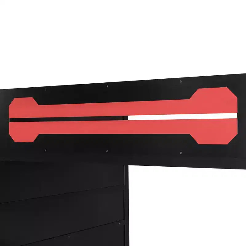 Lit mezzanine double avec bureau, étagères de rangement, éclairage et station de charge, lit de jeu en bois pour adolescents et adultes, aucun sommier tapissier requis