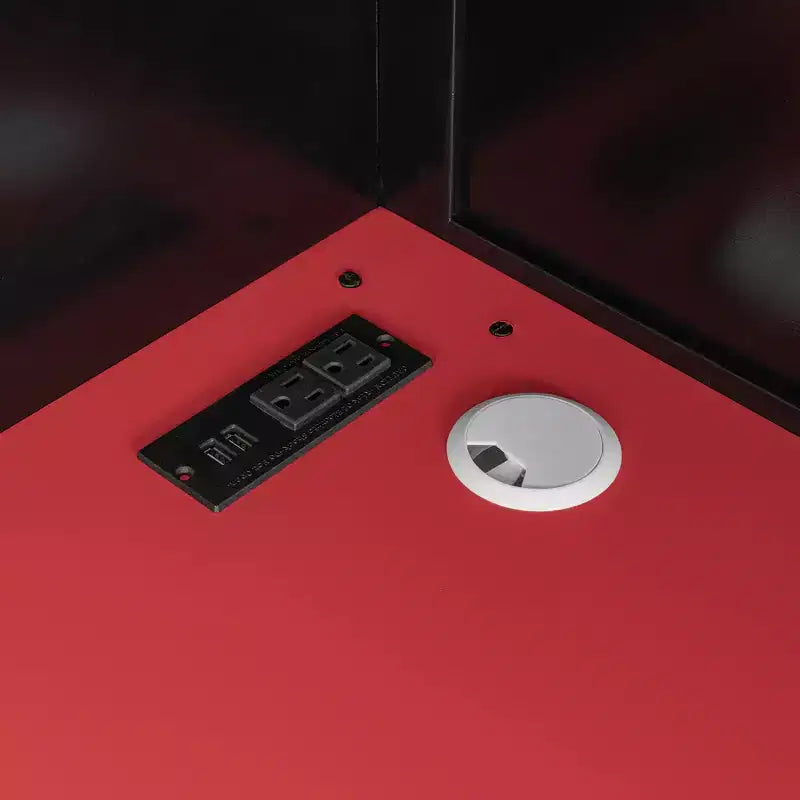 Lit mezzanine double avec bureau, étagères de rangement, éclairage et station de charge, lit de jeu en bois pour adolescents et adultes, aucun sommier tapissier requis