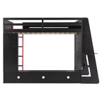 Lit mezzanine double avec bureau, étagères de rangement, éclairage et station de charge, lit de jeu en bois pour adolescents et adultes, aucun sommier tapissier requis