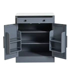Buffet bahut moderne, meuble d'appoint avec 2 étagères réglables et 2 étagères de porte, meuble de rangement pour salon, entrée, couloir