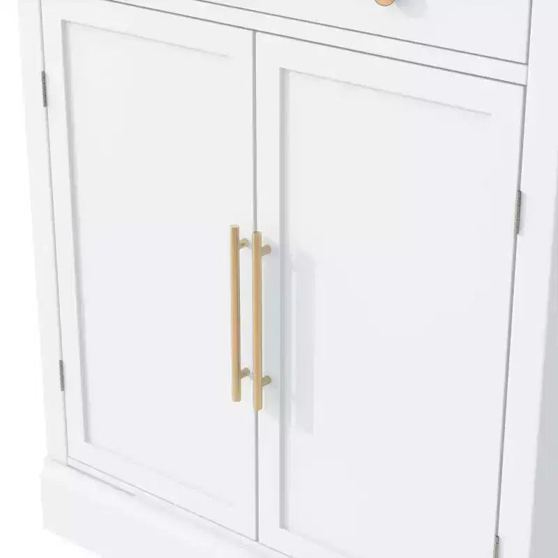 Buffet bahut moderne, meuble d'appoint avec 2 étagères réglables et 2 étagères de porte, meuble de rangement pour salon, entrée, couloir
