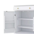 Buffet bahut moderne, meuble d'appoint avec 2 étagères réglables et 2 étagères de porte, meuble de rangement pour salon, entrée, couloir