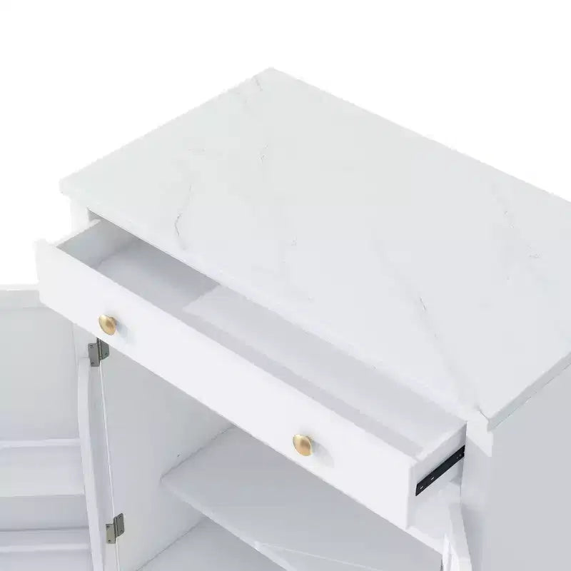 Buffet bahut moderne, meuble d'appoint avec 2 étagères réglables et 2 étagères de porte, meuble de rangement pour salon, entrée, couloir