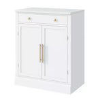 Buffet bahut moderne, meuble d'appoint avec 2 étagères réglables et 2 étagères de porte, meuble de rangement pour salon, entrée, couloir