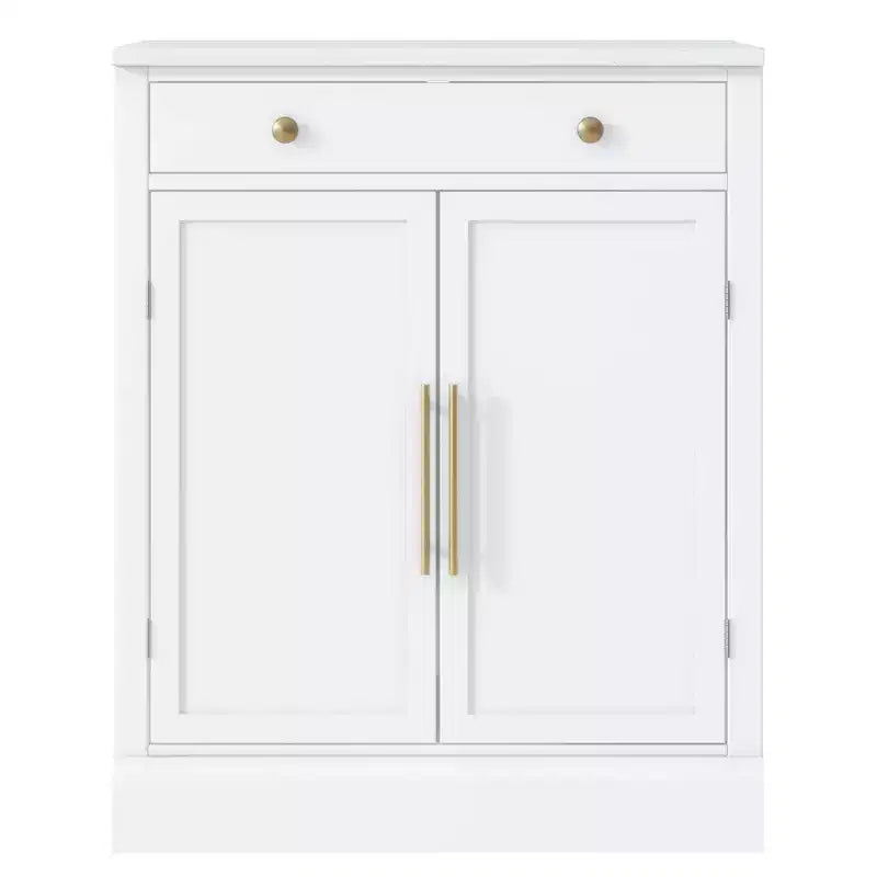 Buffet bahut moderne, meuble d'appoint avec 2 étagères réglables et 2 étagères de porte, meuble de rangement pour salon, entrée, couloir