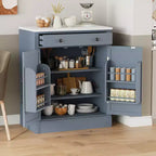 Buffet bahut moderne, meuble d'appoint avec 2 étagères réglables et 2 étagères de porte, meuble de rangement pour salon, entrée, couloir