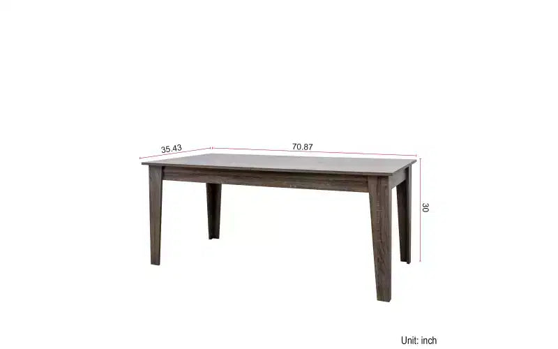 Table de salle à manger extensible, pour 6-12 personnes, 180-270 cm, table de cuisine rectangulaire moderne avec rail métallique pour cuisine, salon, bureau - Marron