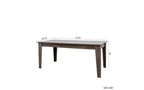 Table de salle à manger extensible, pour 6-12 personnes, 180-270 cm, table de cuisine rectangulaire moderne avec rail métallique pour cuisine, salon, bureau - Marron