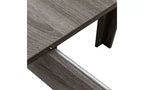 Table de salle à manger extensible, pour 6-12 personnes, 180-270 cm, table de cuisine rectangulaire moderne avec rail métallique pour cuisine, salon, bureau - Marron