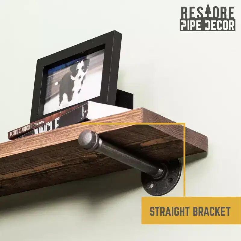 Étagères Sunset Brown de 24 po avec supports droits par