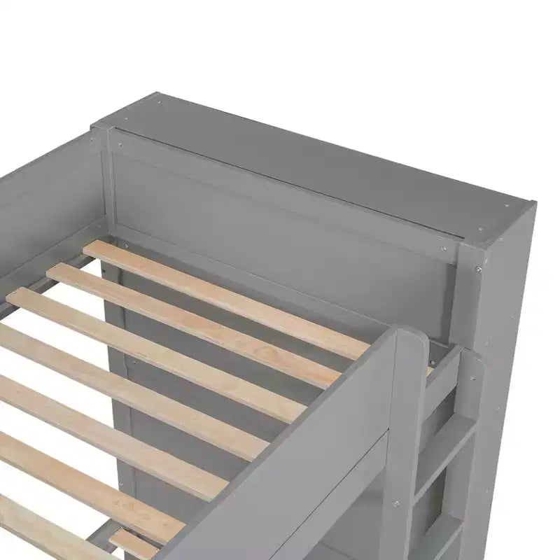 Lit superposé, cadre de lit superposé en bois avec 2 tiroirs et armoire multicouche pour enfants, adolescents et adultes