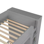 Lit superposé, cadre de lit superposé en bois avec 2 tiroirs et armoire multicouche pour enfants, adolescents et adultes