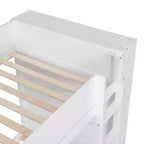 Lit superposé, cadre de lit superposé en bois avec 2 tiroirs et armoire multicouche pour enfants, adolescents et adultes