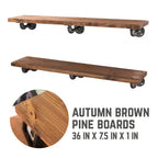 Étagères Autumn Brown de 91,4 cm avec consoles en L par