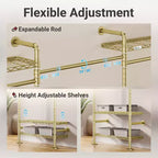 L5 Portemanteau mural extensible pour coin, en forme de L, tuyau industriel robuste