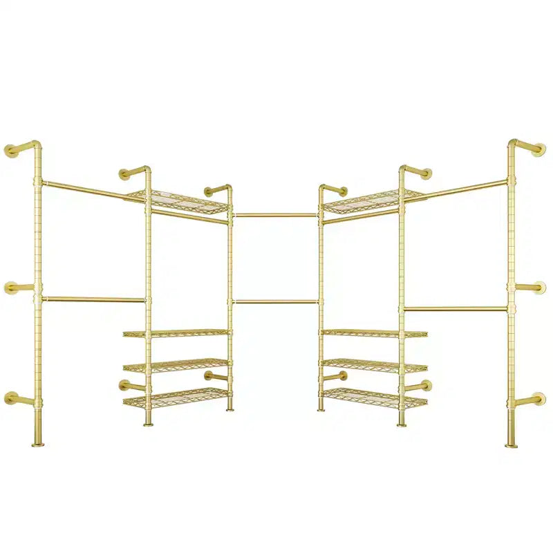 L5 Portemanteau mural extensible pour coin, en forme de L, tuyau industriel robuste