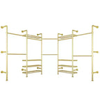 L5 Portemanteau mural extensible pour coin, en forme de L, tuyau industriel robuste