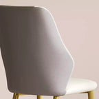 Chaises de salle à manger avec assises en cuir PU de haute qualité, pieds en acier carbone plaqué or et dossiers ergonomiques