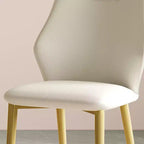 Chaises de salle à manger avec assises en cuir PU de haute qualité, pieds en acier carbone plaqué or et dossiers ergonomiques