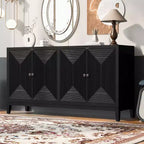 59.8-Inch Stylish Storage Cabinet/Dining Unit Features a Vertical Design and is Suitable for Studies, Entryways, and Living Rooms.