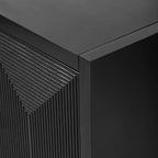 Meuble de rangement/unité de salle à manger élégant de 151,9 cm au design vertical, adapté aux bureaux, entrées et salons.