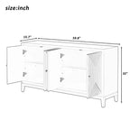 Meuble de rangement/unité de salle à manger élégant de 151,9 cm au design vertical, adapté aux bureaux, entrées et salons.