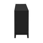 Meuble de rangement/unité de salle à manger élégant de 151,9 cm au design vertical, adapté aux bureaux, entrées et salons.