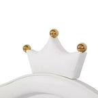 Cadre de lit LED double/jumeau avec tête de lit couronne, lits de princesse rembourrés en PU avec lumière pour enfants filles