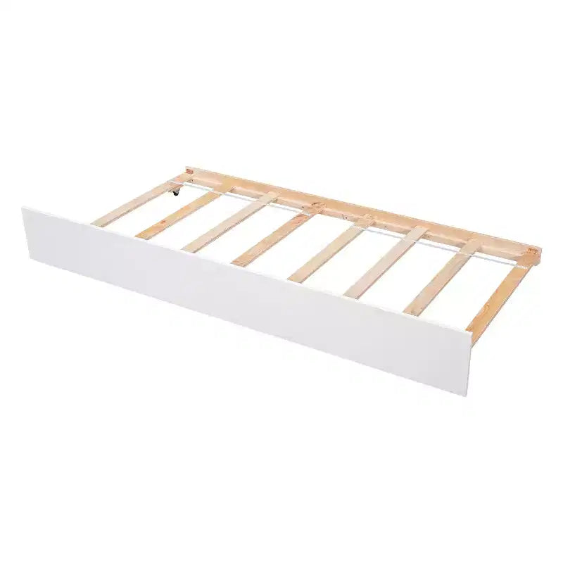 Lit simple avec lit gigogne, tête de lit et pied de lit pour chambre à coucher et chambre d'amis