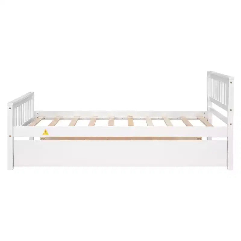 Lit simple avec lit gigogne, tête de lit et pied de lit pour chambre à coucher et chambre d'amis