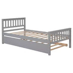 Lit simple avec lit gigogne, tête de lit et pied de lit pour chambre à coucher et chambre d'amis
