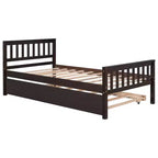 Lit simple avec lit gigogne, tête de lit et pied de lit pour chambre à coucher et chambre d'amis
