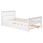 Lit simple avec lit gigogne, tête de lit et pied de lit pour chambre à coucher et chambre d'amis