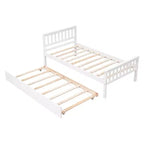 Lit simple avec lit gigogne, tête de lit et pied de lit pour chambre à coucher et chambre d'amis