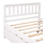 Lit simple avec lit gigogne, tête de lit et pied de lit pour chambre à coucher et chambre d'amis