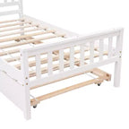 Lit simple avec lit gigogne, tête de lit et pied de lit pour chambre à coucher et chambre d'amis