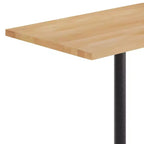 Plateau de table rectangulaire en bois massif, de qualité commerciale, pour intérieur, avec base en X en fonte résistante à la rouille de 23,5 x 29,5 (hauteur bar)