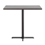Plateau de table rectangulaire en bois massif, de qualité commerciale, pour intérieur, avec base en X en fonte résistante à la rouille de 23,5 x 29,5 (hauteur bar)