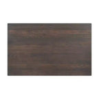 Plateau de table rectangulaire en bois massif, de qualité commerciale, pour intérieur, avec base en X en fonte résistante à la rouille de 23,5 x 29,5 (hauteur bar)
