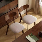 Chaises de salle à manger modernes avec assise rembourrée, chaises de cuisine en bois massif, chaises d'appoint sans accoudoirs pour salle à manger ou salon