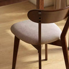 Chaises de salle à manger modernes avec assise rembourrée, chaises de cuisine en bois massif, chaises d'appoint sans accoudoirs pour salle à manger ou salon
