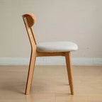 Chaises de salle à manger modernes avec assise rembourrée, chaises de cuisine en bois massif, chaises d'appoint sans accoudoirs pour salle à manger ou salon