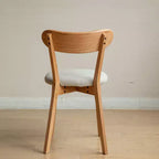 Chaises de salle à manger modernes avec assise rembourrée, chaises de cuisine en bois massif, chaises d'appoint sans accoudoirs pour salle à manger ou salon