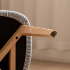 Chaises de salle à manger modernes avec assise rembourrée, chaises de cuisine en bois massif, chaises d'appoint sans accoudoirs pour salle à manger ou salon