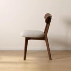 Chaises de salle à manger modernes avec assise rembourrée, chaises de cuisine en bois massif, chaises d'appoint sans accoudoirs pour salle à manger ou salon