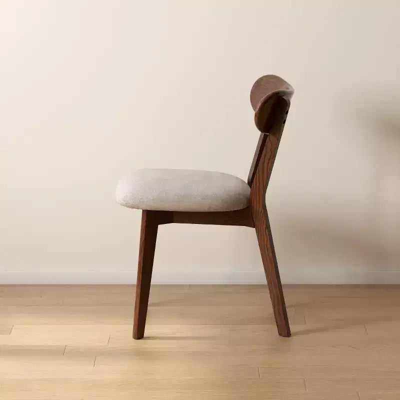 Chaises de salle à manger modernes avec assise rembourrée, chaises de cuisine en bois massif, chaises d'appoint sans accoudoirs pour salle à manger ou salon
