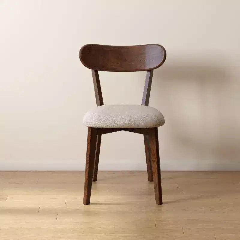 Chaises de salle à manger modernes avec assise rembourrée, chaises de cuisine en bois massif, chaises d'appoint sans accoudoirs pour salle à manger ou salon