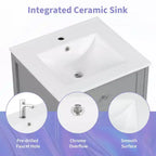 Meuble Lavabo Salle de Bain 50 cm avec Porte à Fermeture Douce Étagère de Rangement Réglable Noir