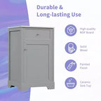 Meuble Lavabo Salle de Bain 50 cm avec Porte à Fermeture Douce Étagère de Rangement Réglable Noir