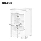 Meuble Lavabo Salle de Bain 50 cm avec Porte à Fermeture Douce Étagère de Rangement Réglable Noir